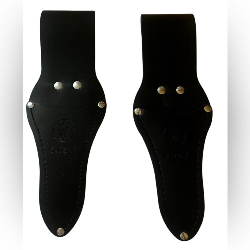 Klein Tools 2Pc Bundle Black Leather Scissors Tool Pouch